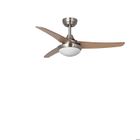 TECHBREY Ventilateur de Plafond Silencieux Neil effet Bois 107cm Moteur DC Argent