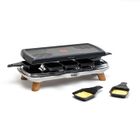 TEFAL GOURMET raclette gril plancha 8 coupelles extra profondes plus de gourmandise grise RE610D12