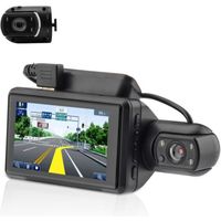  Caméra de Voiture,  3" Full HD LCD 1080P Double DashCam 170° IPS + Caméra Voiture Embarquée Enregistreur de Conduite