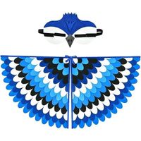 Costume d'ailes d'oiseaux pour enfants, Costume D'oiseau Hibou Cape, D'oiseaux Deguisement Enfant avec Masque, Masque pour Les Yeux