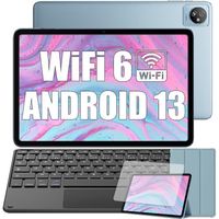 Blackview Tab 30 WiFi Tablette Tactile 10.1" HD+ IPS Android 13Go WiFi 6, RAM 6 Go ROM 64 Go-SD 128 To 5100mAh Bleu Avec Clavier K1