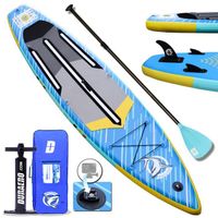 Stand up paddle gonflable - SUP Board - 330 x 76 x 15 cm - jusqu'à 150 kg - bleu