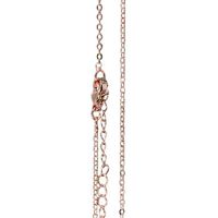 Chaine fine pour collier bola de grossesse ou sautoir - plaqué véritable Or rose - 114cm -Maille forçat. 1mm - Chaînette d'extension