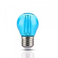 Ampoule E27 LED Filament 2W G45 Bleu  - SILAMP