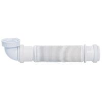 Siphon d'évier extra plat - WIRQUIN - Senzo - Blanc - 1"1/2 (40x49) - Gain de place - Évite les mauvaises odeurs