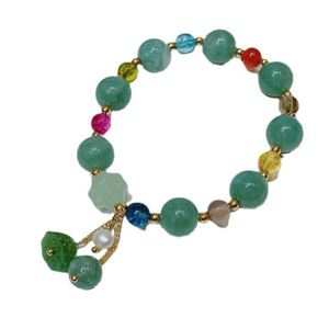 Belle Handmade Chine vert émeraude Réglable Bracelet Jonc Jade A-188 