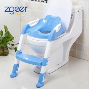 RÉDUCTEUR DE WC TRESORS- Echelle Chaise Step Toilettesrobuste pliable et rglable Rducteur de WC pour enfants 1-6 anse - bleu