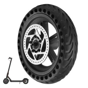 Roue Plein Arrière pour Xiaomi Trottinette M365/1s/Essential/3 avec Moyeu et Disque de Frein Pneu Plein Increvable Antidérapant
