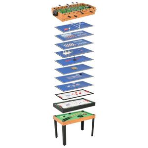 TABLE DE JEU CASINO Table de jeu multiple 15 en 1 - PWSHYMI - Érable -