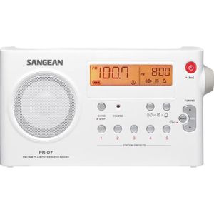 RADIO CD CASSETTE Radio portable Sangean PR-D7 - Blanc - Tuner numér