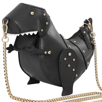 Femmes Cross Body Sac 3D Dinosaure en forme de sac de dinosaure Sac a main en cuir PU Sac a main cosmetique Stockage Mi le noir Cdiscount Bagagerie Maroquinerie