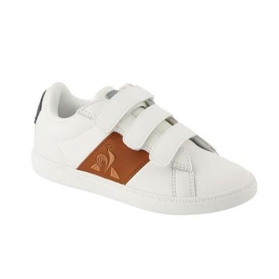 Baskets enfant Le Coq Sportif Courtclassic Ps Black Jean Scratch