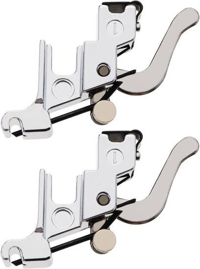 Lot De 5 Adaptateurs Pied-de-biche Pour Machine à Coudre Basse (Janome, Brother...) - Acier Inox - Installation Snap-on