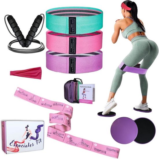 Kit De Gymnastique Complet Pour Femme - Bandes Élastiques, Corde à Sauter, Pilates - Cadeau Fitness Maison