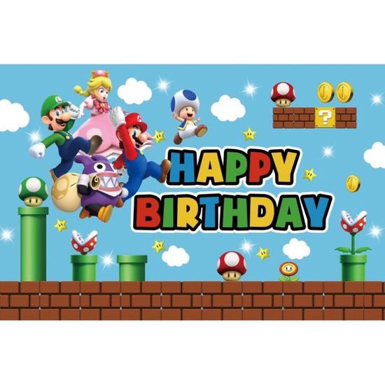 Panneau Bois Personnalisé Super Mario Bros - Découpe Laser, Multicolore, Fabrication USA - Neuf