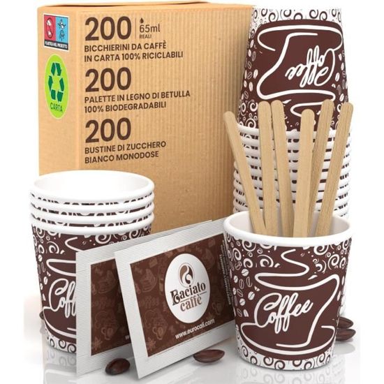 Pubcup Lot De 250 Gobelets En Papier Pour Café 65 Ml