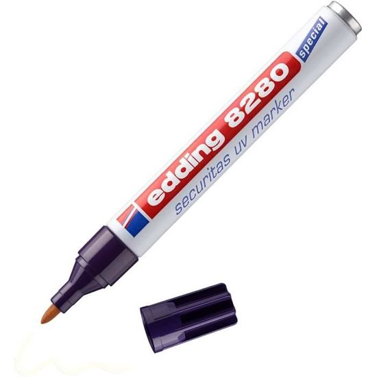 Marqueur UV Invisible Edding Securitas - Pour Géocaching, Antivol, Écriture Cachée