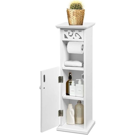 Meuble Salle de Bain,Meuble Toilette Etroite, Meuble Colonne Salle de