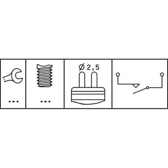 6zf 008 621-661 Contacteur Feu Recul 12v 2pôle Vissé Relais À Courant
