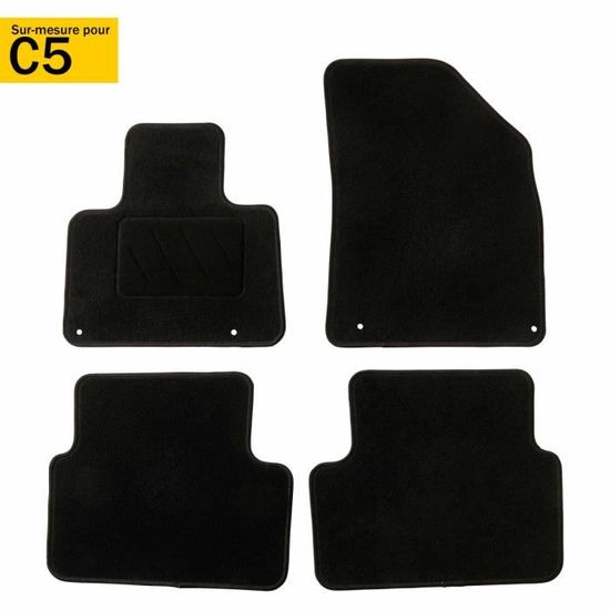 Tapis De Sol Sur Mesure Pour Renault 5 E-Tech électrique (2024) - 4 Pièces Noires, Antidérapants, Clips Inclus