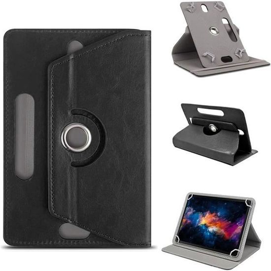Housse étui Pour Tablette Archos SPAC T110 FHD 4G ULTRA - Rotation 360°, Stand Multi-angles - En Cuir PU Rouge
