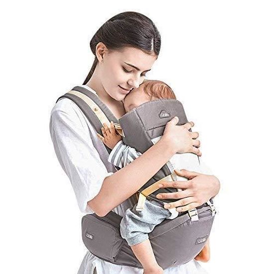 Gblife Porte Bebe Ventraux Ergonomique 4 En 1 Multiples Positions Multi Fonctions Gris Cdiscount Puericulture Eveil Bebe