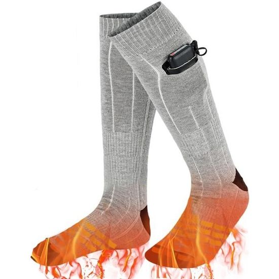 Chaussettes Chauffantes Rechargeables Chaussette Chauffante Électrique -  Chaussettes Chauffantes Thermiques avec Batterie 4400mAh pour Hommes Femmes  Ski Plein Air Hiver Froid Chasse Camping (M, Noir) : : Sports et  Loisirs