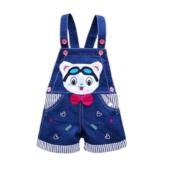 Jean Broderie Fleurs Salopette Jean KidsCool Space - Broderie Fleurs Filles 6mois-6ans Salopette Bébé Fille Broderie Fleurs