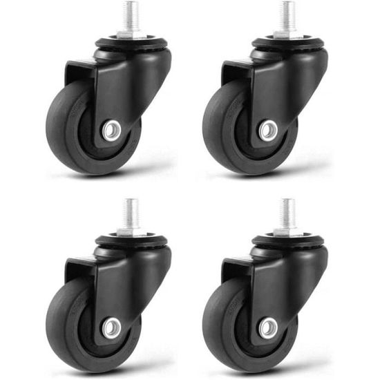 Lot De 8 Petites Roulettes Pivotantes à 360° Pour Meubles