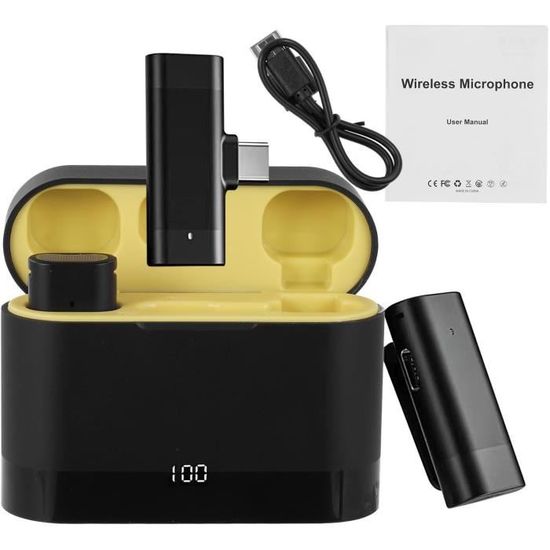 BOYA WMIC5 Micro Cravate Sans Fil Pour IPhone - Réduction De Bruit, 6 Niveaux De Gain, Portée 60m (modèle WMIC5-M6)