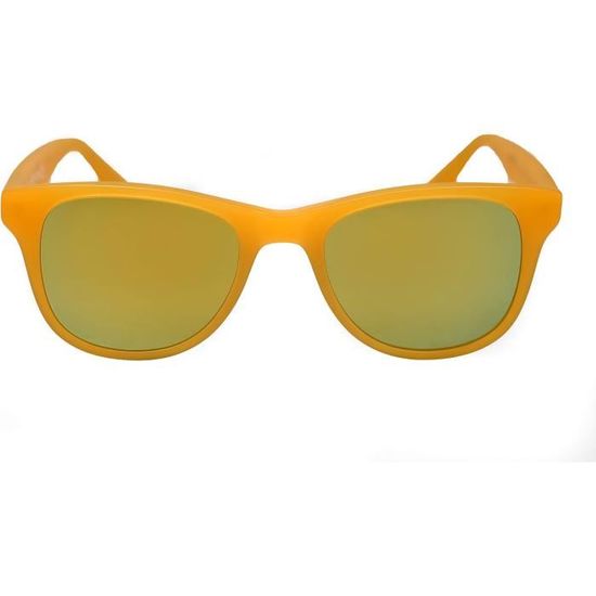 Lunettes De Soleil PIFWEAR – Monture Orange Et Verres Bleu – UV400 – Acétate Italien – Unisexe