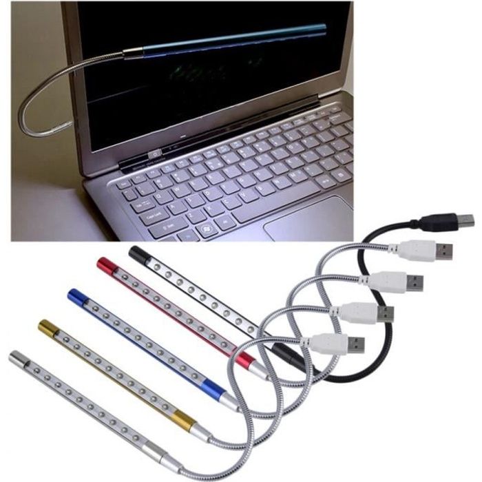 Mini Flexible 10 Leds Usb Lumiere Ordinateur Lampe De Lecture Pour Ordinateur Portable Ordinateur Portable Pc Keyboard