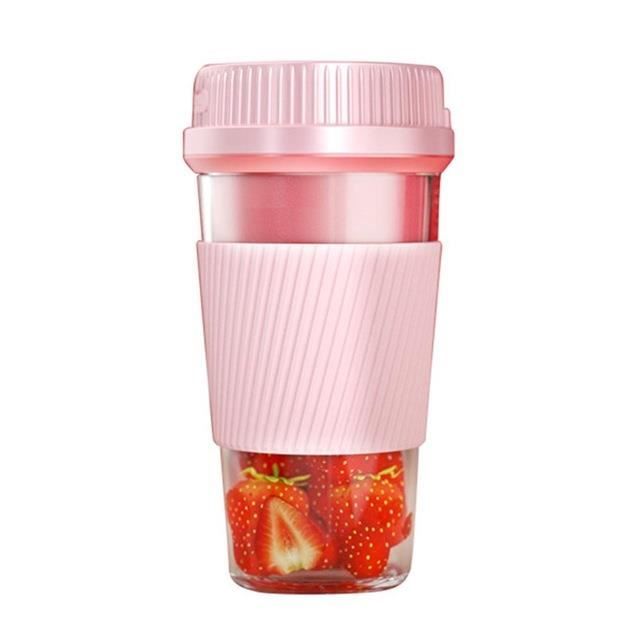Presse-agrumes Portable ménage électrique presse-agrumes tasse Fruits USB charge Mini Smoothie mélangeur presse-agrumes-rose
