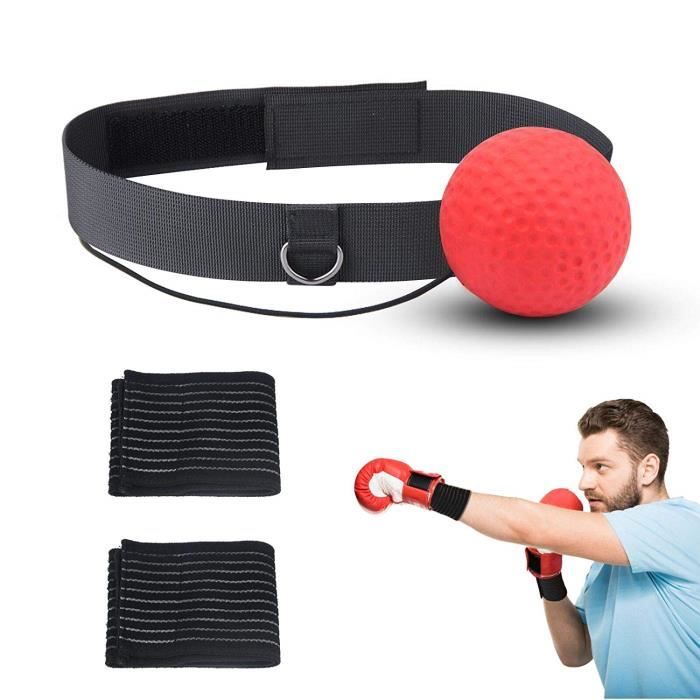 KAKOO Balle Combat Boxing Réflexe Ball Fight Vitesse d'entraînement d'entraînement Exclusive, avec 2 Bandes de protèction Les Main