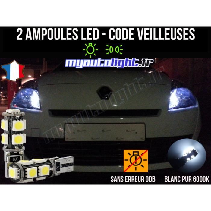 Pack veilleuses à led blanc xenon pour RENAULT SCENIC 3