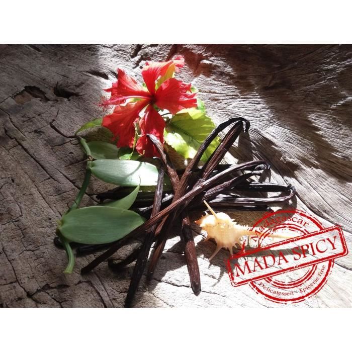 20 Gousses de vanille noire de Madagascar (taille des gousses : 12-14 cm)Qualité : Gourmet - Teneur en vanilline: 1.4% et + -