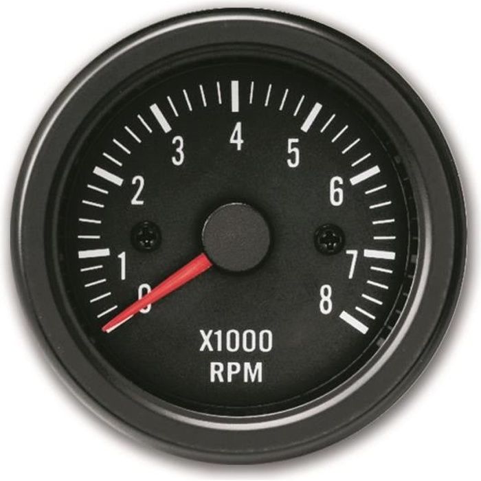 Manomètre, compte-tours, 0~8.000RPM, noir, Ø52m…