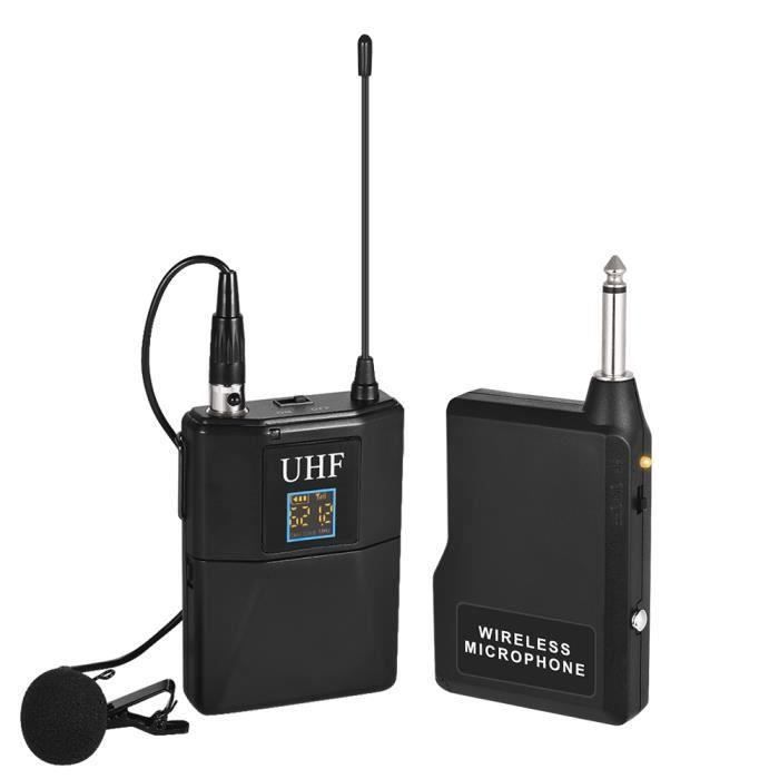 Récepteur émetteur système système sans fil UHF professionnel réglé avec unidirectionnel Lavalier Lapel Mic pour l'enseignement de