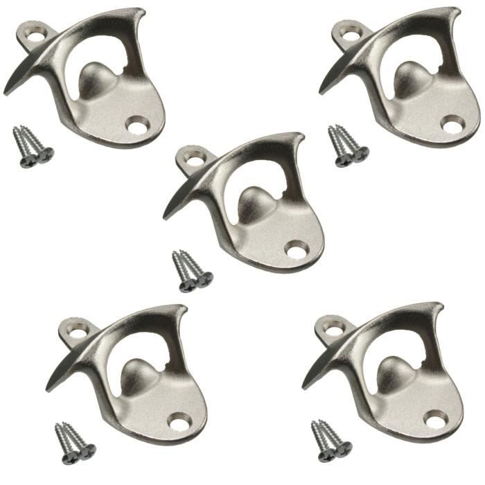 NEUFU 5PCS Décapsuleur Mural Tire bouchon Ouvre Bière Bouteille Métal Outil Opener Bar