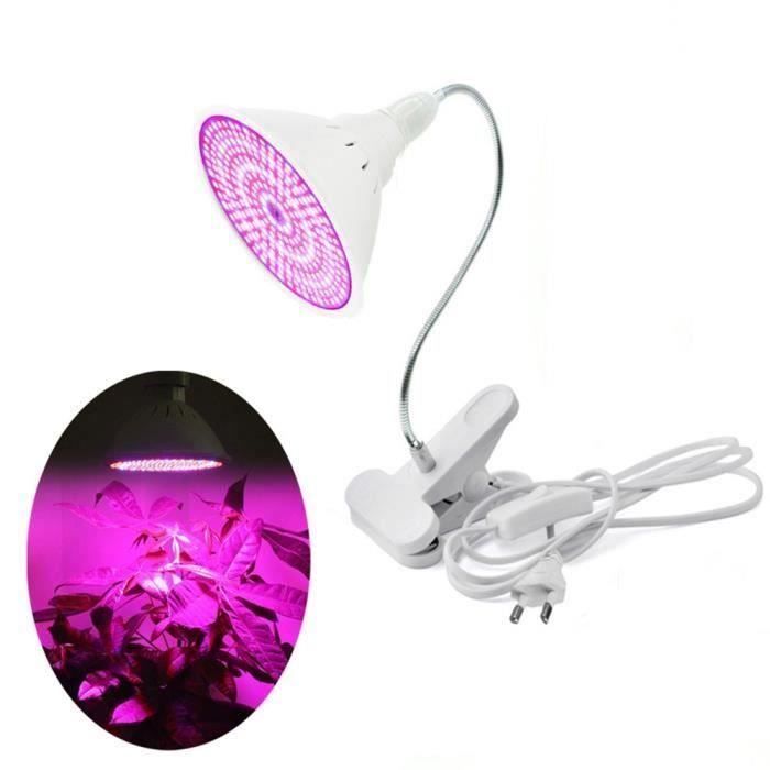 E27 LED Croissance Plante Éclairage Lampe Full Spectrum 290LED 1.8M Câble EU PRISE Ve31606