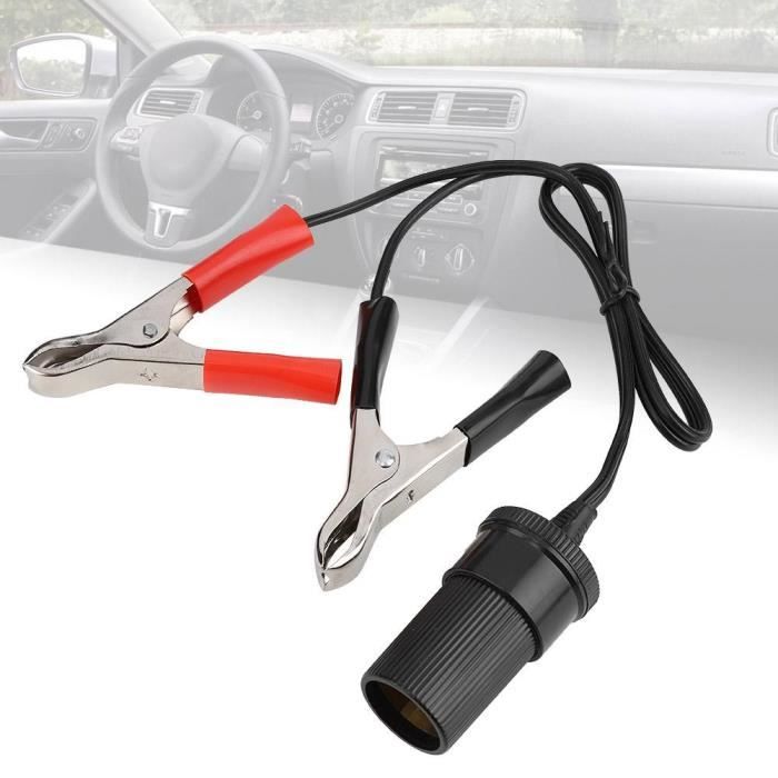 Atyhao clip sur prise allume-cigare voiture Clip de batterie de voiture 12V sur adaptateur allume-cigare chargeur de voyage