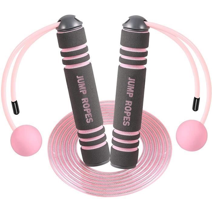 Corde à Sauter Sans Fil,Jump Rope 3M Réglable de Vitesse,Corde à Sauter Poignée antidérapante,Pour Sports de Plein Air,Boxe,Fitness.