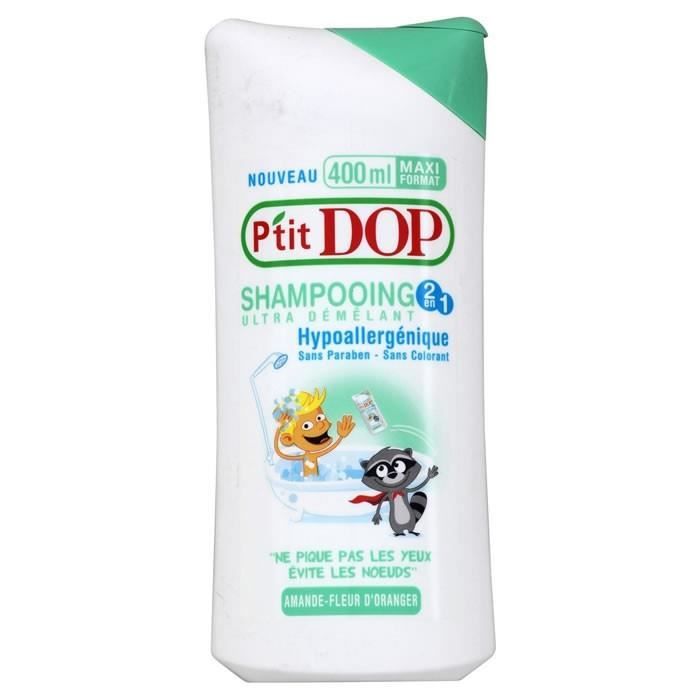 P'TIT DOP : Shampooing ultra démêlant 2en1 Amande Fleur Oranger - 400ml