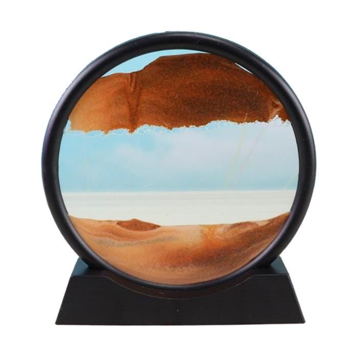 Sables mouvants Image, verre Qui Coule Sable Quicksand Peinture Sables Mouvants Art Sable-paysages en Mouvement de Bureau Art Jaune