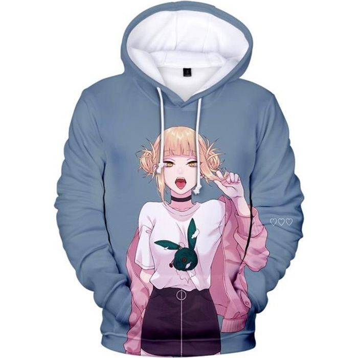 Sweatshirt My Hero Academia Himiko Toga Sweat à Capuche Hoodie Manche Longue Pull à Capuche Homme Femme Casual Automne Hiver