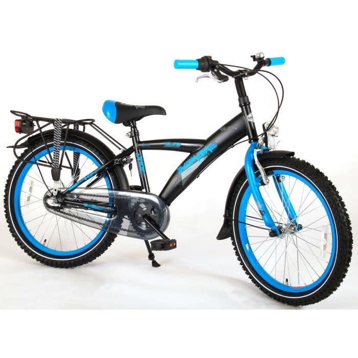 Vélo Enfants Garçon 20 Pouces City Frein Avant sur Le Guidon et Le Frein Arrière à Rétropédalage Shimano Nexus 3 Vitesses Noir Bleu