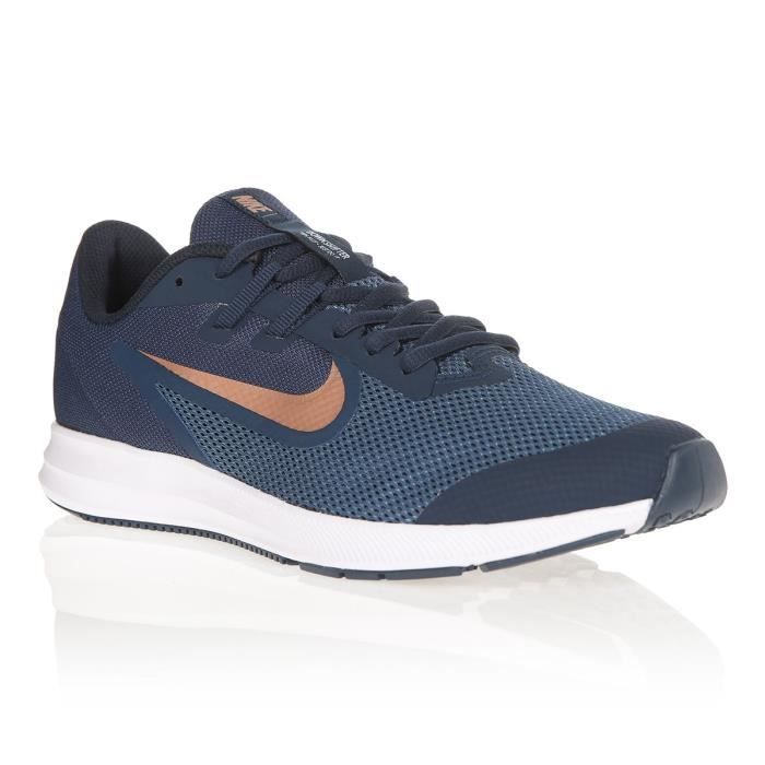 NIKE Baskets Downshifter 9 Bleu/Orange Femme