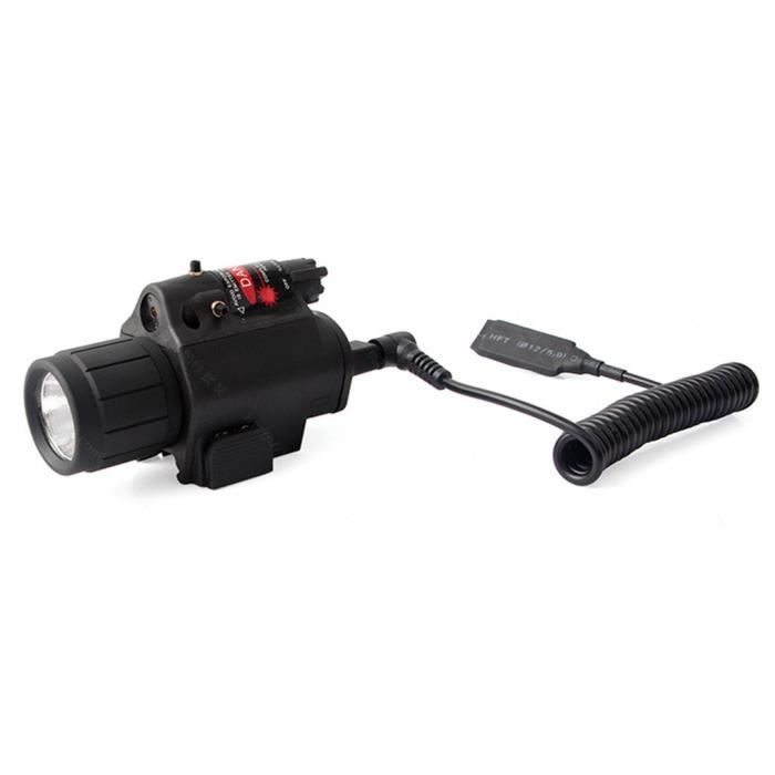 #EXE 2 en 1 200 lumens combo tactique lampe de poche tactique à LED + combo de visée laser rouge pour pistolet sur rail 20mm mini pi