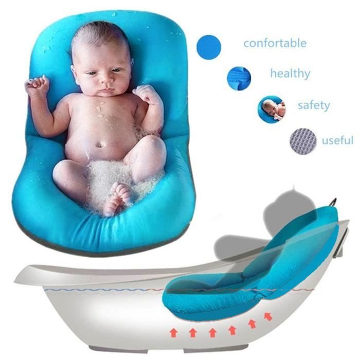 Coussin de baignoire pour bébé, coussin antidérapant coussin d'air pour le nouveau-né infantile