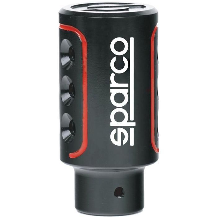 Pommeau de Levier de Vitesse Sparco SPC RACING Noir/Rouge